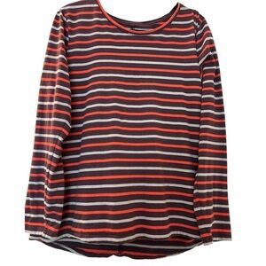 DULUTH TRADING CO, XL, 100% cotton, long sleeves, striped. Womens, crew neck